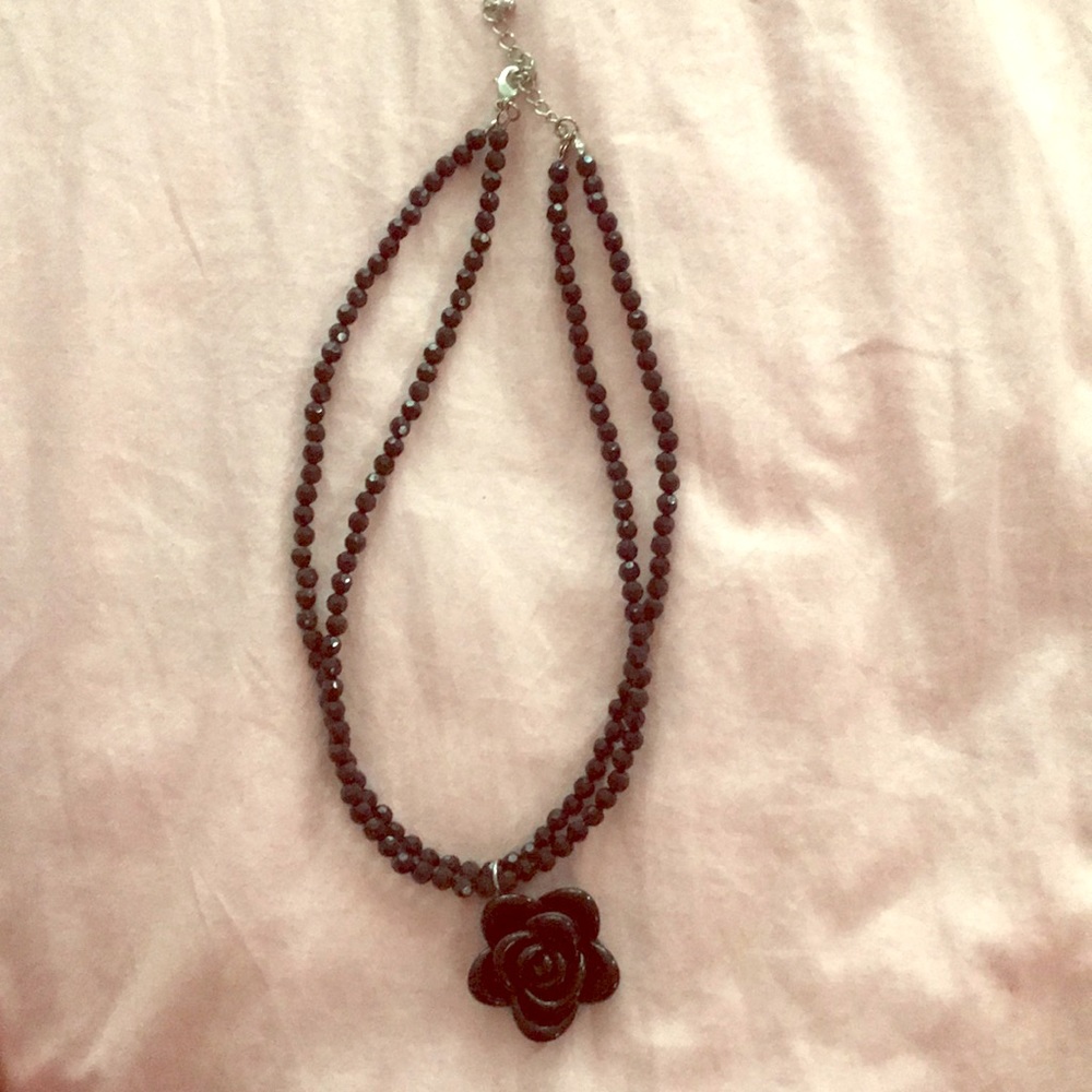 Black rose pendant